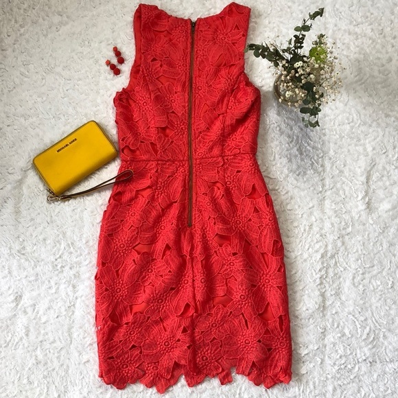 ASTR The Label Lace Coral Sleeveless Dress - Picture 7 of 15